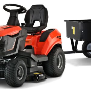 Zahradn&iacute; traktor GATEC GT TS 198H L586 v setu s př&iacute;věsn&yacute;m voz&iacute;kem HWT T225 a dvouv&aacute;lcov&yacute;m motorem Loncin