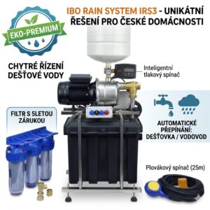 Automatick&aacute; de&scaron;ťov&aacute; centr&aacute;la IBO RAIN SYSTEM IRS3 &ndash; Premium system pro dotačn&iacute; program De&scaron;ťovka (Norma EN 1717)