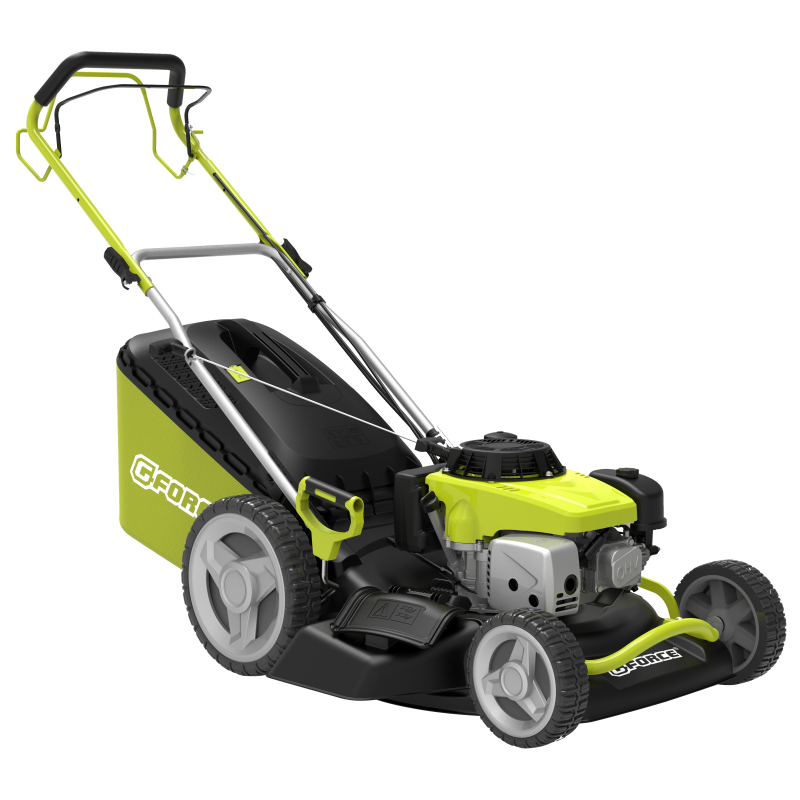 Benzínová sekačka G-Force XSZ51A/M 4v1 s motorem Loncin 224 cm³ – přední pohled, zelená